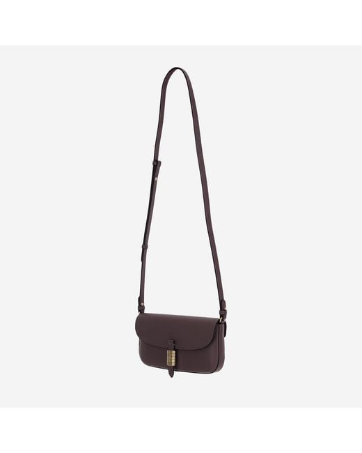 Pinko White Saddle Leather Shoulder Bag