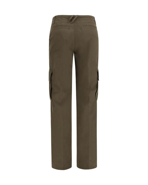 Burberry Green Gabardine Cargo Pants