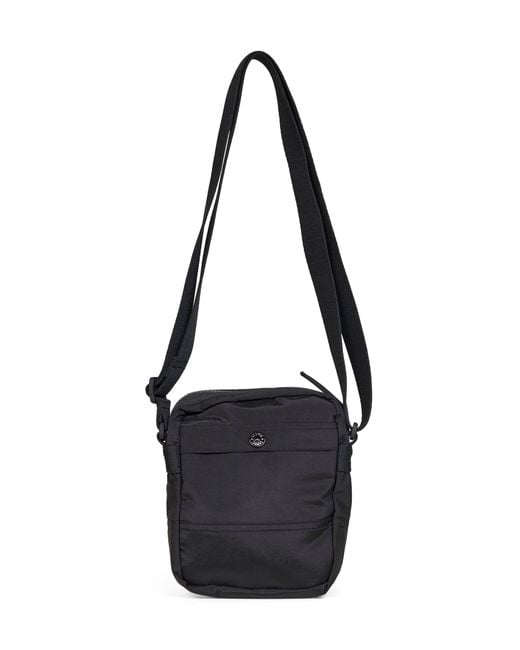 Stone Island Black Crossbody Bag Coated Nylon Resin Belt for men