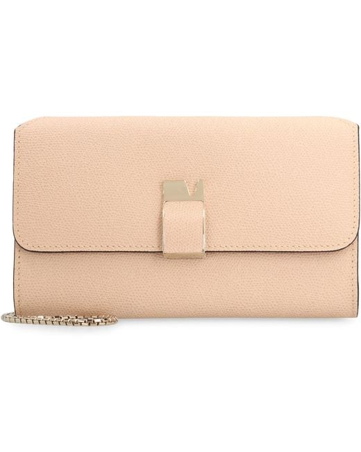 Valextra Natural Nolo Leather Clutch Calf Bags
