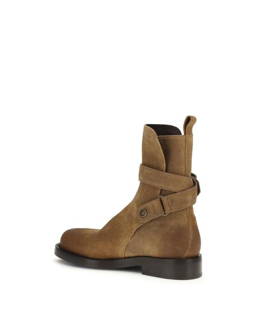 Burberry White Suede Boots Calf Leather