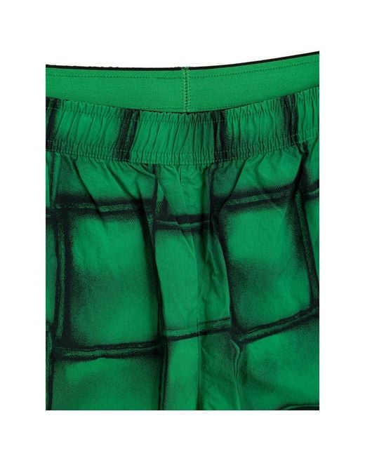 Bottega Veneta Green Polyamide Swim Shorts for men