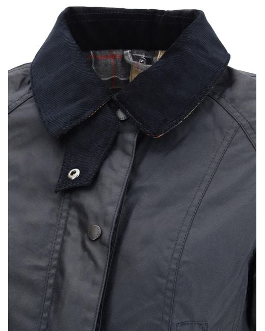 Barbour Blue Breadnell Waxed Jacket Cotton