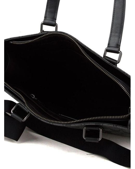 COACH Black Tote Bag- Calf Leather Tote-Bags for men