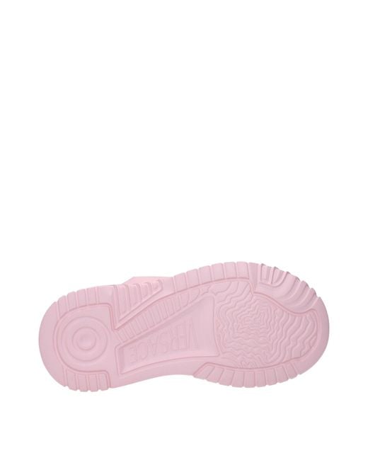 Versace Pink Leather Chunky Sneakers
