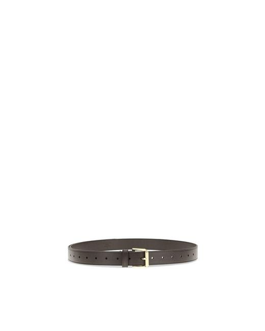 Givenchy Gray Calf Leather Bos Taurus Regular Belt
