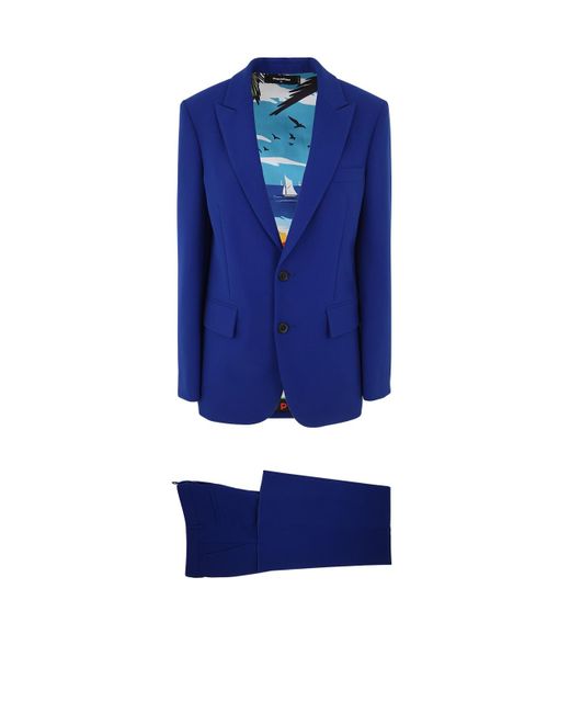 DSquared² Blue Suit With Pockets