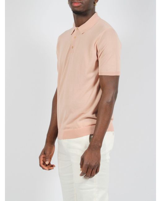 Roberto Collina Natural Cotton Knit Polo Shirt for men