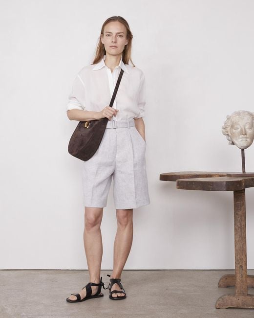 Officine Generale Gray Dalva Linen Short