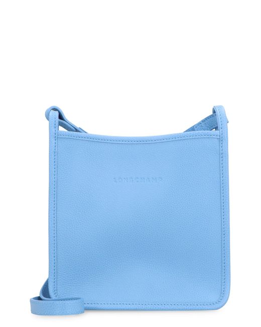 Longchamp Blue Le Foulonné S Leather Crossbody Bag
