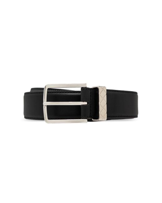 Bottega Veneta Black Leather Belt, for men