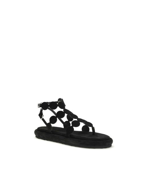 Pierre Hardy Black Calf Leather Bos Taurus Platform Sandals