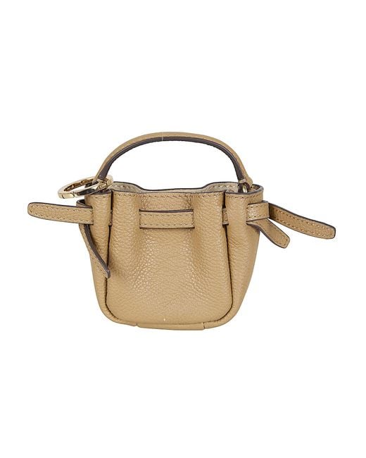 Tory Burch Brown Romy Bucket Key Fob Borsa