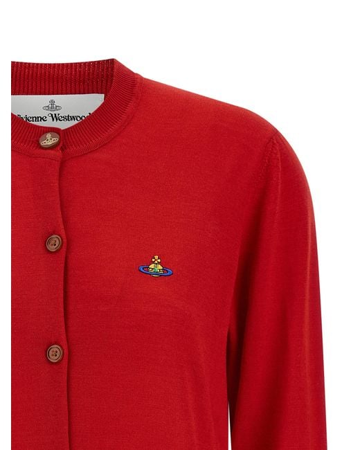 Vivienne Westwood Red Round Neck Cardigan