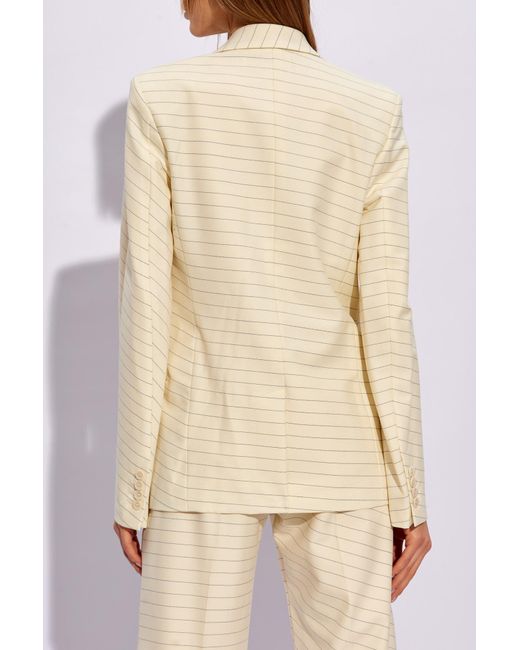 J.W. Anderson White Single-Breasted Blazer