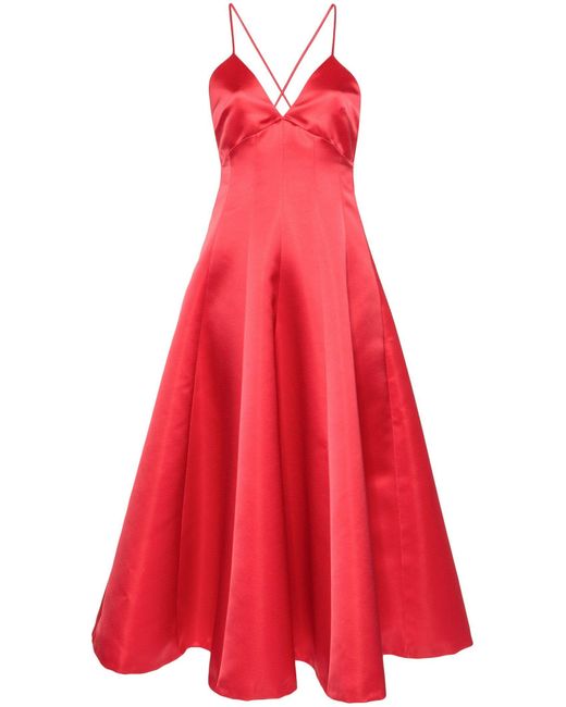Philosophy Di Lorenzo Serafini Red Midi Dresses