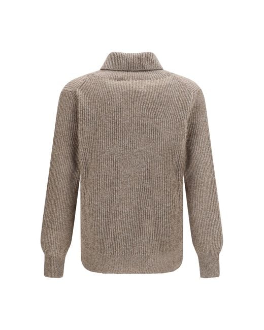 Brooksfield Gray Virgin Wool Shawl Collar Cardigan Fleece Ovis Aries for men