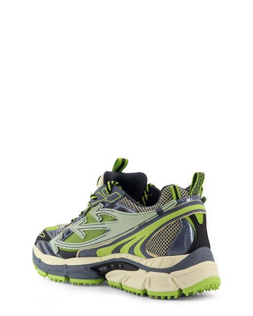 Off-White c/o Virgil Abloh Green Ow Be Right Back Mesh Low-Top Sneakers for men