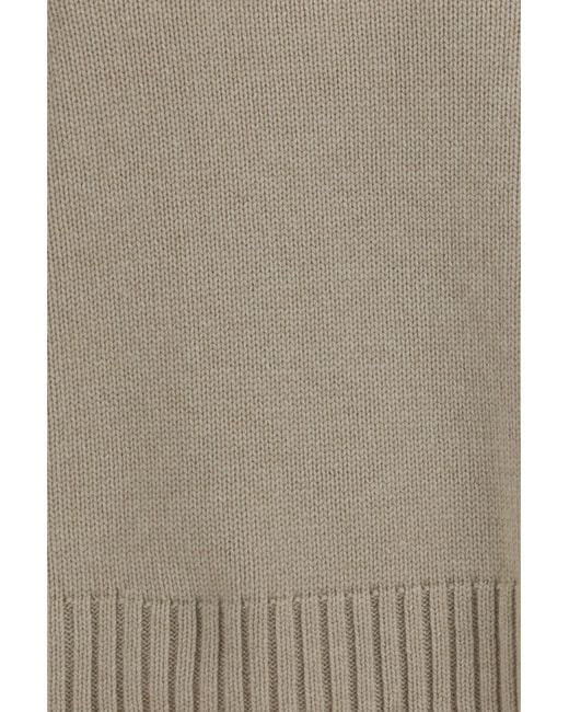 Loro Piana Gray Cashmere Crewneck Sweater Parksville (Capra Hircus)