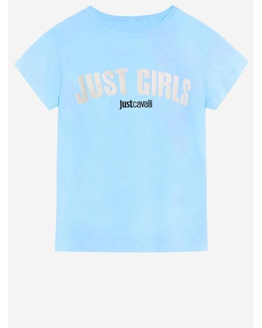Just Cavalli Blue Cotton T-Shirt T-Shirts & Jerseys