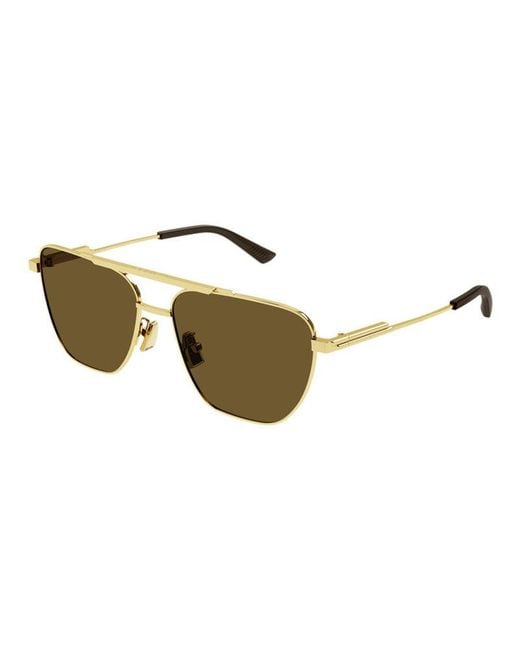 Bottega Veneta Brown Sunglasses Aviator Full Rim, Frame And Lens Bv1236S002 for men