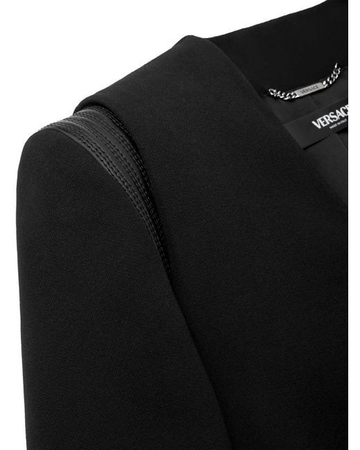 Versace Black Blazer Virgin Wool Jacket