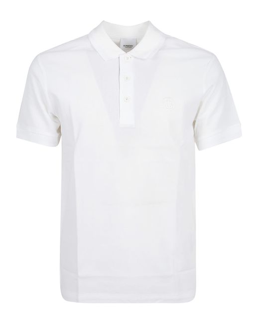 Burberry Eddie Polo Shirt in White for Men | Lyst