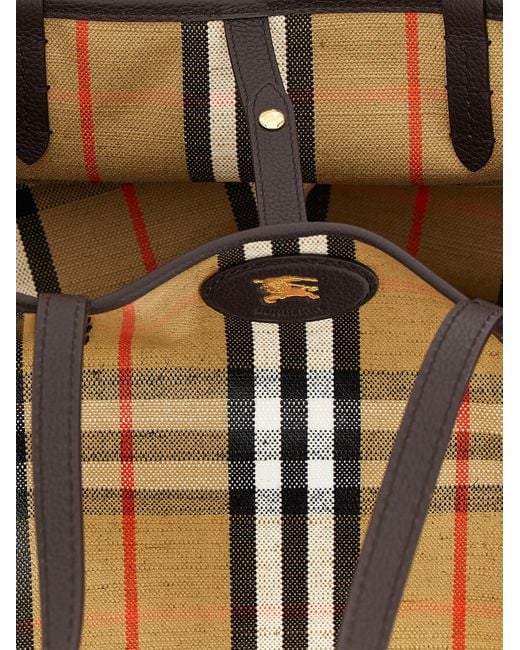 Burberry Natural Medium 'Highlands' Shopping Bag