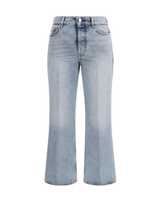 Totême Blue Flared Jeans Cotton