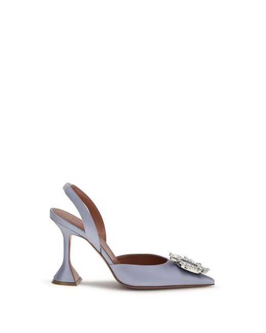 AMINA MUADDI Multicolor Slingback Pumps Begum Lilac- Silk Sandal