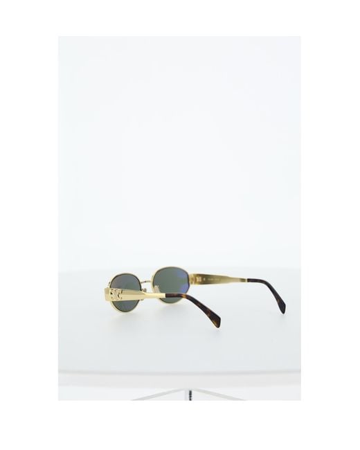 Céline White Triomphe Metal Sunglasses