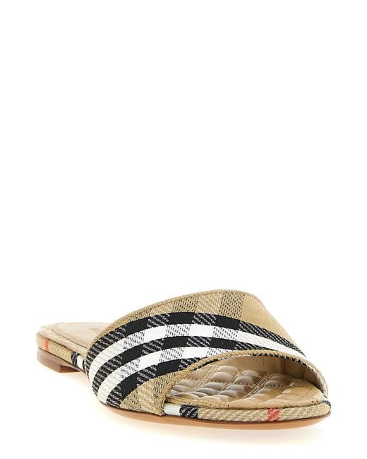 Burberry Natural Polyester Slides Shoe