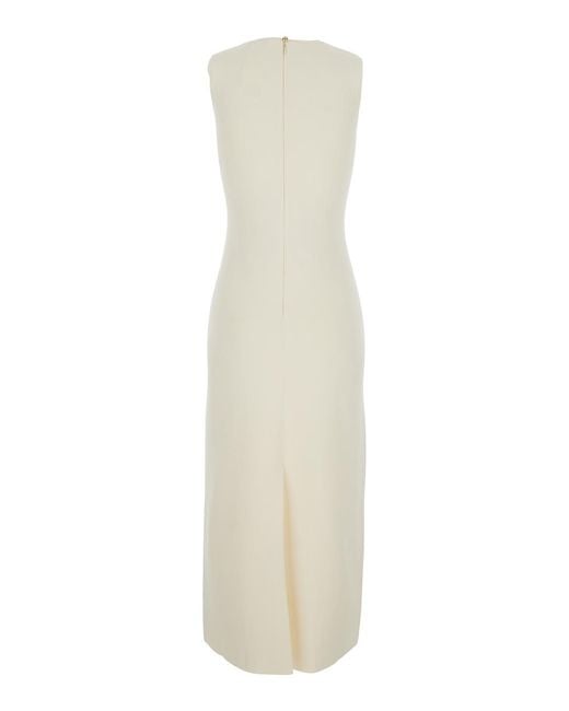 Max Mara White Dress Angus Viscose Blend
