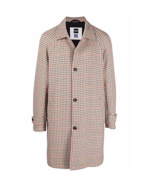 Boss Natural Boss X Russell Athletic Dejam Houndstooth Coat Clothing & Jackets for men
