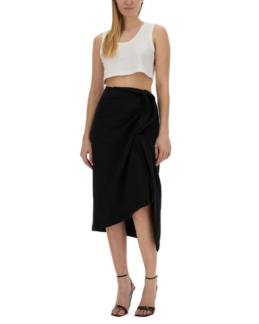 Dries Van Noten Black Asymmetrical Skirt