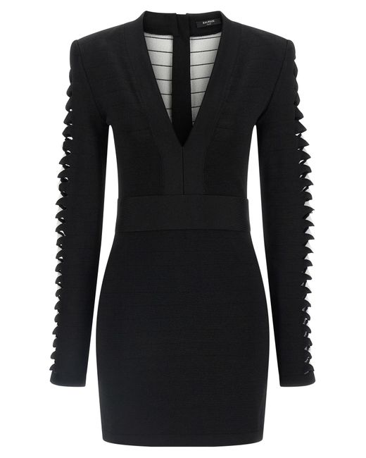 Balmain Black Cut-Out Dress Dresses