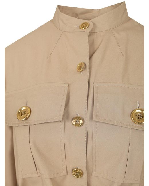 Givenchy Poplin Safari Dress Dresses in Natural | Lyst Givenchy Poplin Safari Dress Dresses in Natural | Lyst