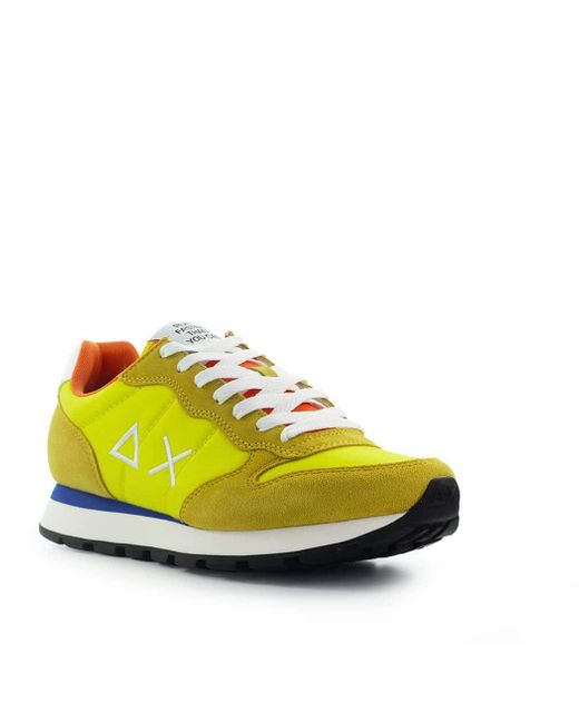 Sun 68 Synthetic Sun68 Tom Solid Nylon Sneaker in Yellow for Men | Lyst