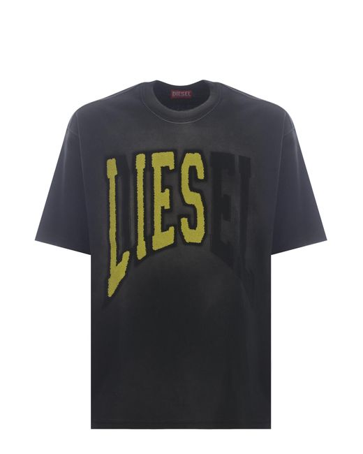 DIESEL Black T-shirt "t-wash-n" for men