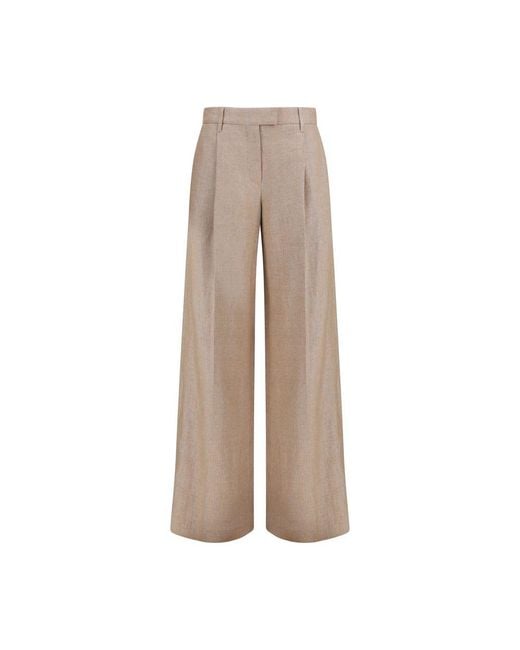 Brunello Cucinelli Natural Beige Linen Casual Pants