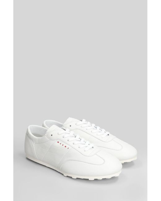 Marni White Softy Soccer Sneakers for men