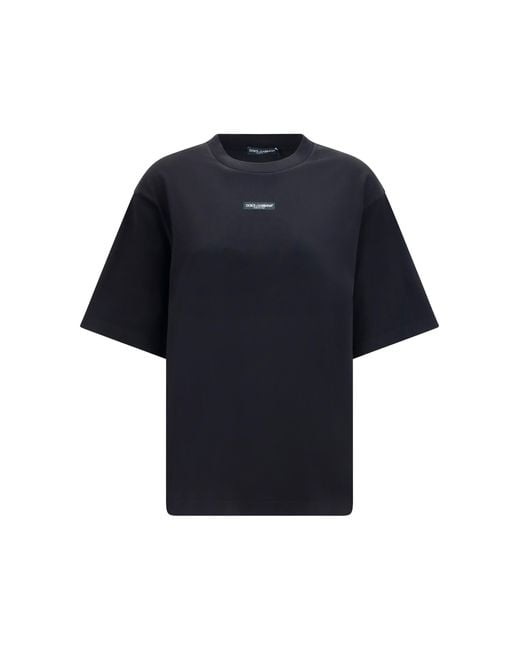 Dolce & Gabbana Blue Cotton Jersey T-Shirt T-Shirts