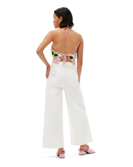 Ganni White Cropped Jeans