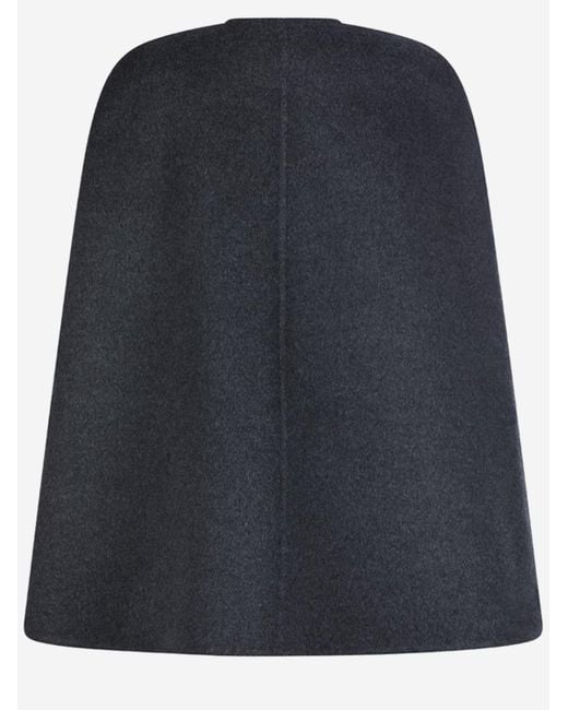 Gucci Black Cape Reversible Wool-Blend Capes