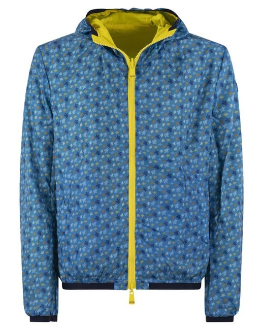 Vilebrequin Yellow Reversible Windbreaker Jacket With Turtle Pattern for men
