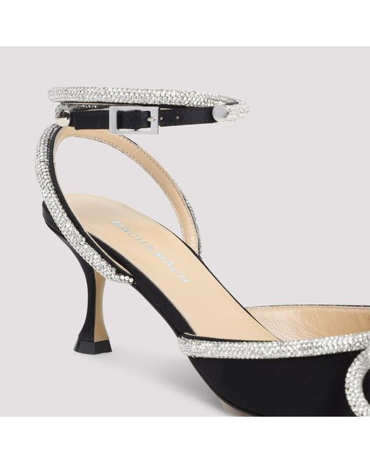 Mach &amp; Mach Black Double Bow 65 Pumps