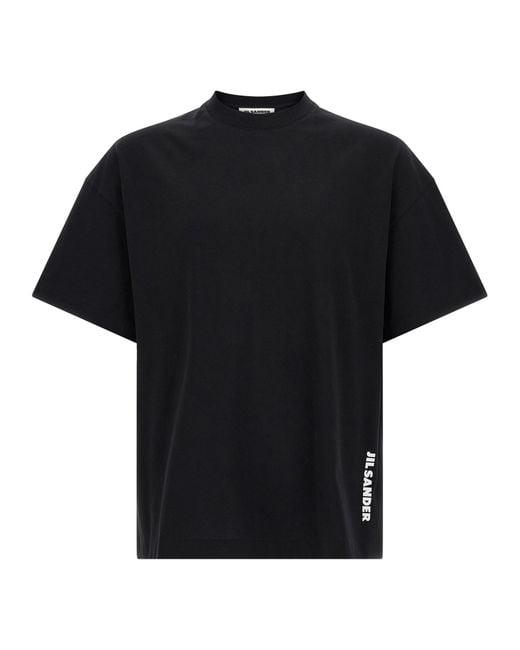 Jil Sander Black Cotton T-Shirt for men