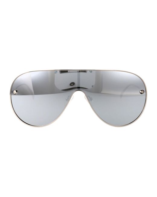 McQueen Gray Metal Sunglasses