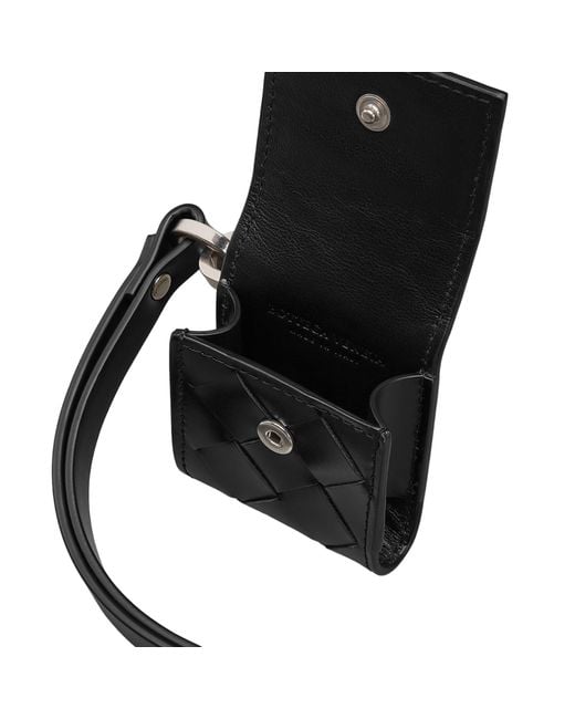 Bottega Veneta Black Plain Leather Smartphone Case Accessories & Slg for men