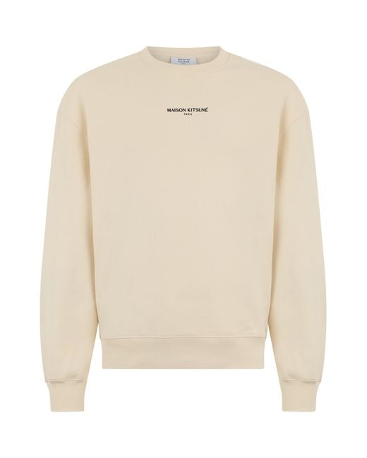 Maison Kitsuné White Cotton Sweatshirt Sweatshirts for men